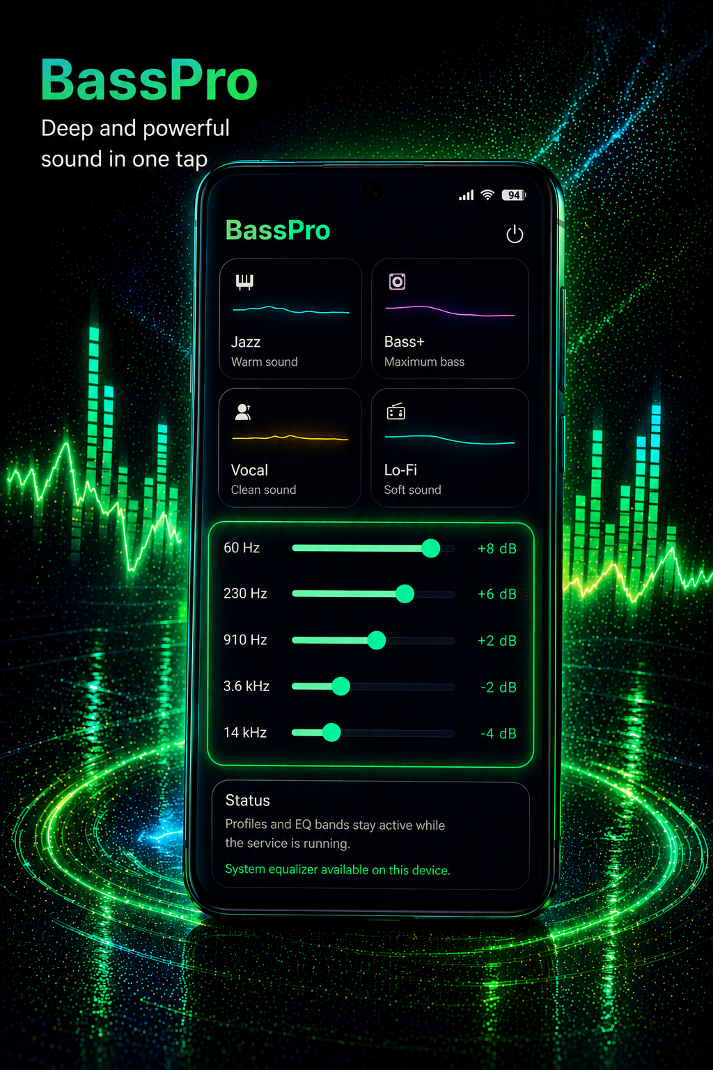 ArnEQ equalizer promotional screen